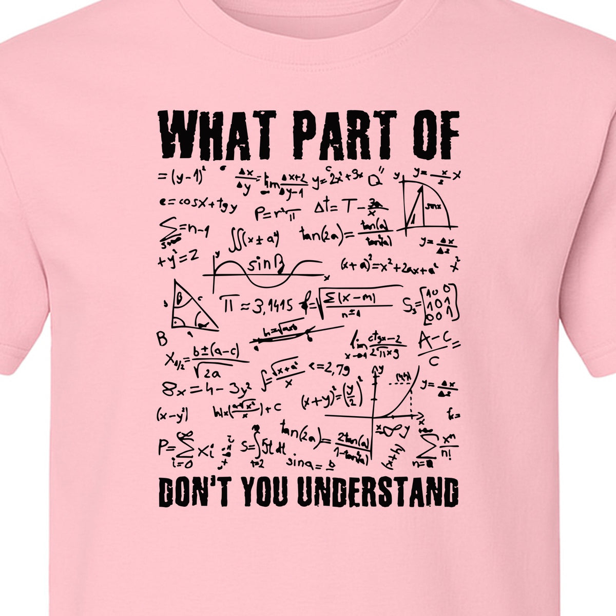 Math Teacher T-Shirt, What Part of Don't You Understand Equation Design for Educators