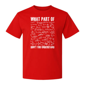 Math Teacher T-Shirt, What Part of Don't You Understand Equation Design for Educators