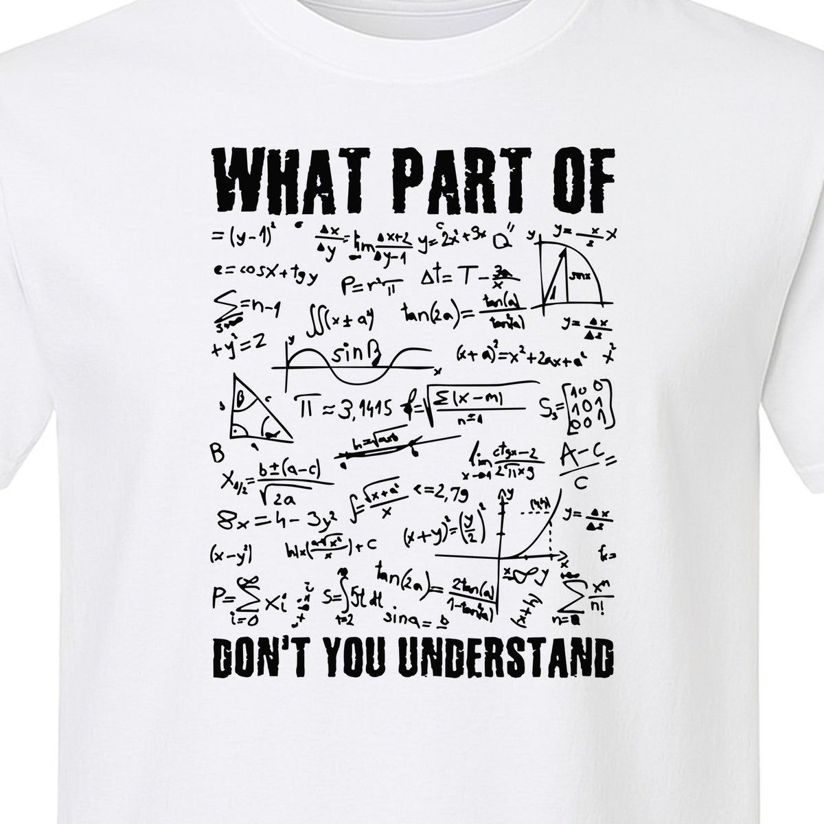 Math Teacher T-Shirt, What Part of Don't You Understand Equation Design for Educators