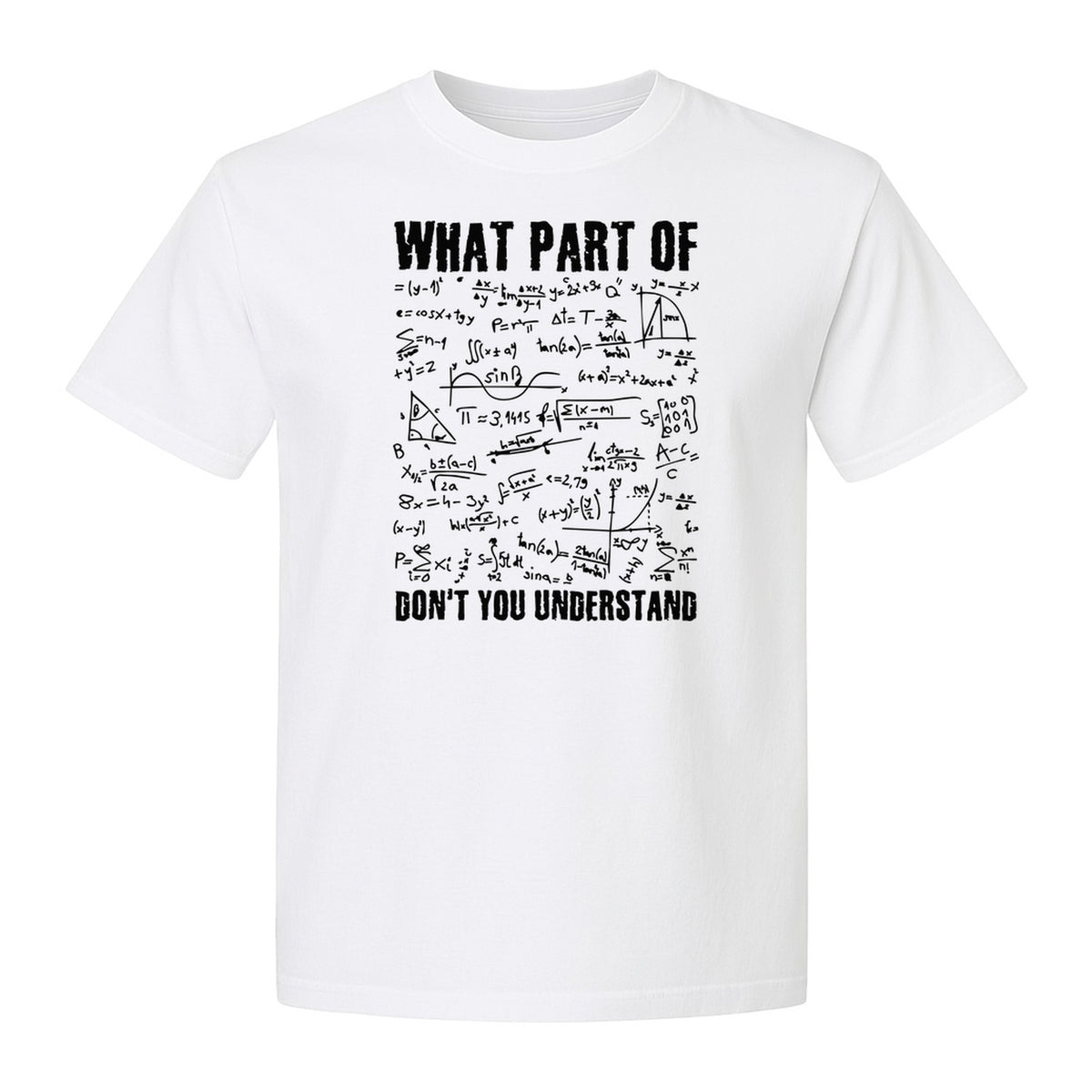 Math Teacher T-Shirt, What Part of Don't You Understand Equation Design for Educators