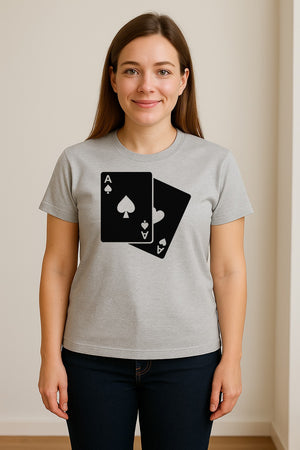 Ace of Spades T-Shirt, Playing Card Graphic for Poker Fans, Game Night and Casino Party Outfits