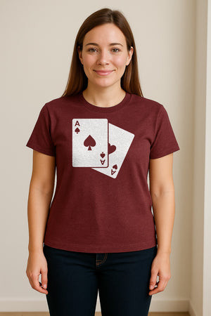 Ace of Spades T-Shirt, Playing Card Graphic for Poker Fans, Game Night and Casino Party Outfits