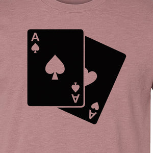 Ace of Spades T-Shirt, Playing Card Graphic for Poker Fans, Game Night and Casino Party Outfits