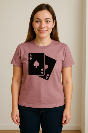Ace of Spades T-Shirt, Playing Card Graphic for Poker Fans, Game Night and Casino Party Outfits