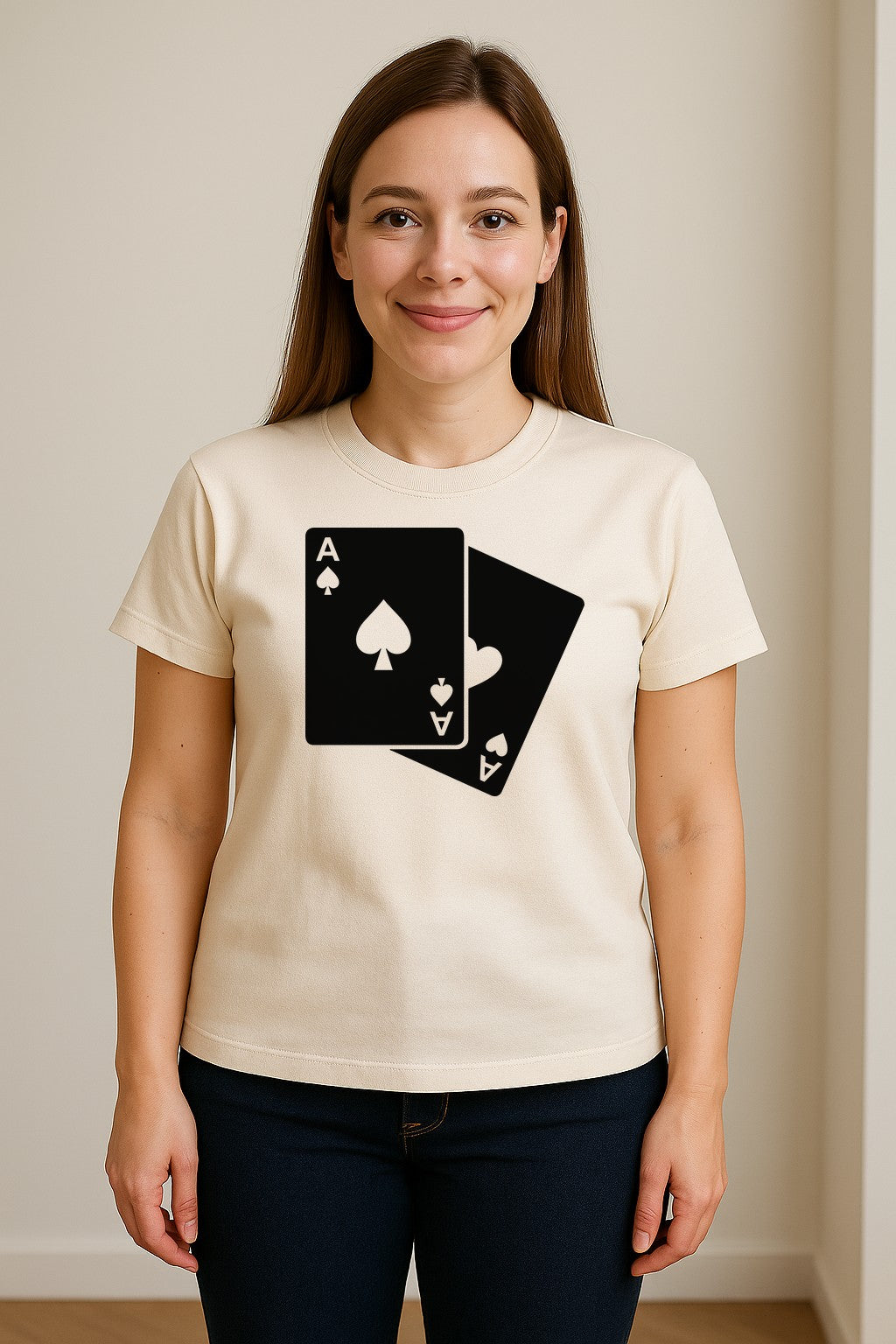 Ace of Spades T-Shirt, Playing Card Graphic for Poker Fans, Game Night and Casino Party Outfits