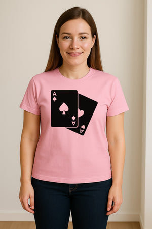 Ace of Spades T-Shirt, Playing Card Graphic for Poker Fans, Game Night and Casino Party Outfits