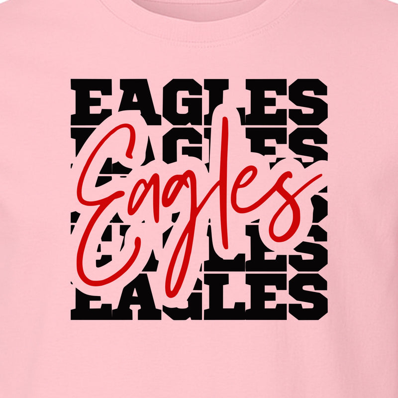 Eagles Mascot T-Shirt, Bold Stacked Graphic for School Spirit Fans and Team Events