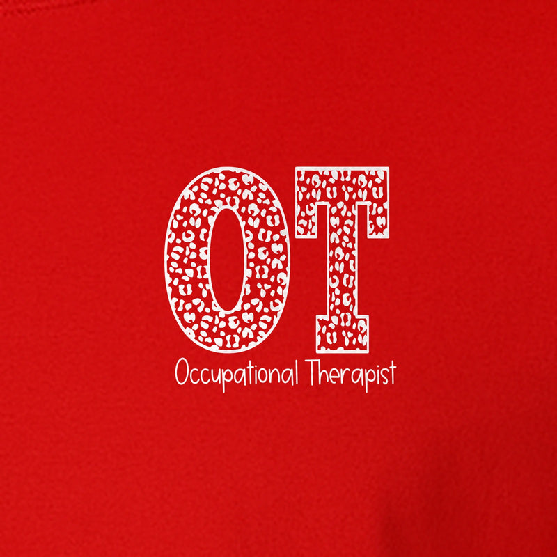 Occupational Therapist T-Shirt, OT Patterned Pocket Print for Therapy Teams and Graduates