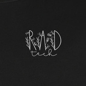 Rad Tech T-Shirt, Botanical Left Chest Radiology Technologist Gift for X-Ray Staff
