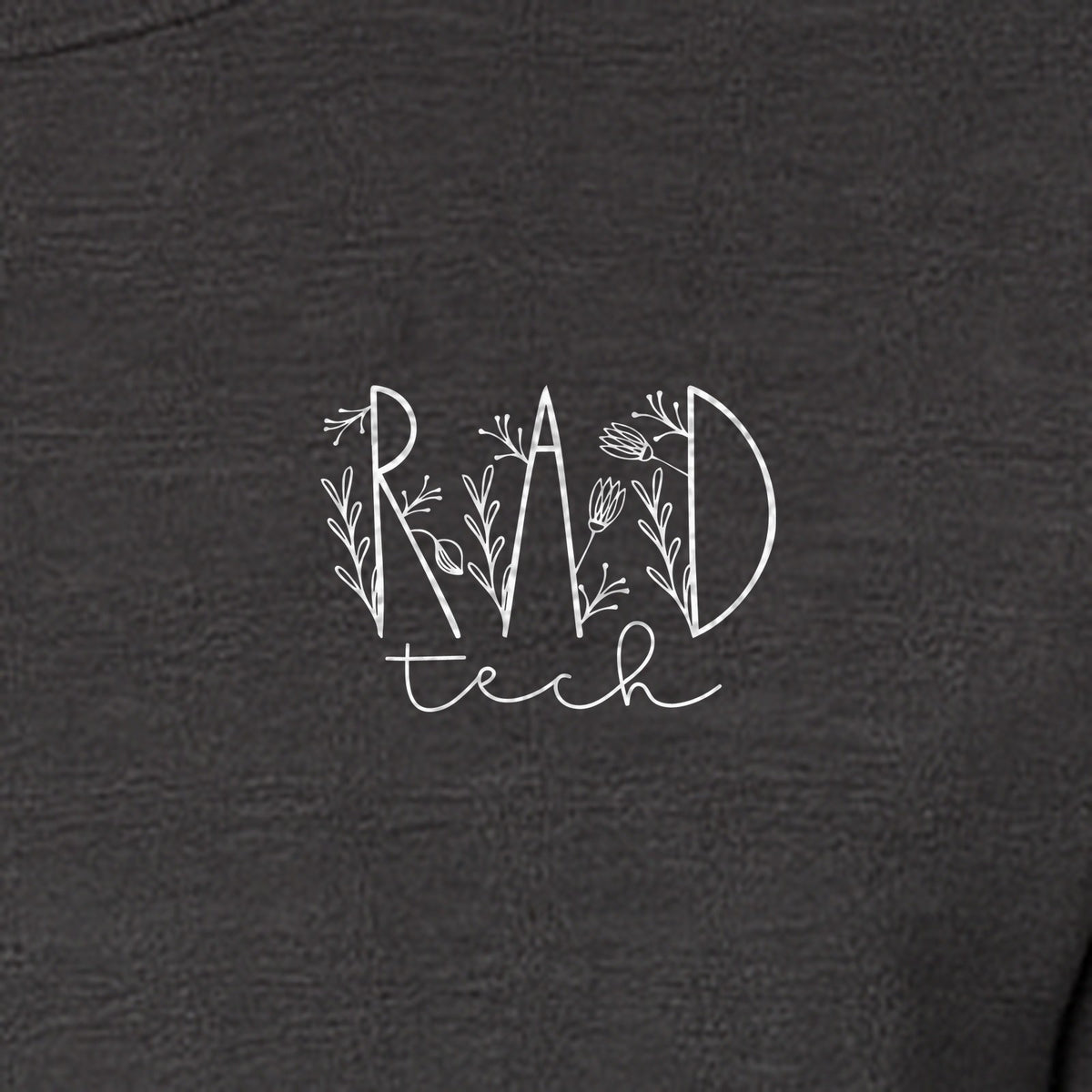 Rad Tech T-Shirt, Botanical Left Chest Radiology Technologist Gift for X-Ray Staff
