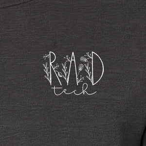 Rad Tech T-Shirt, Botanical Left Chest Radiology Technologist Gift for X-Ray Staff