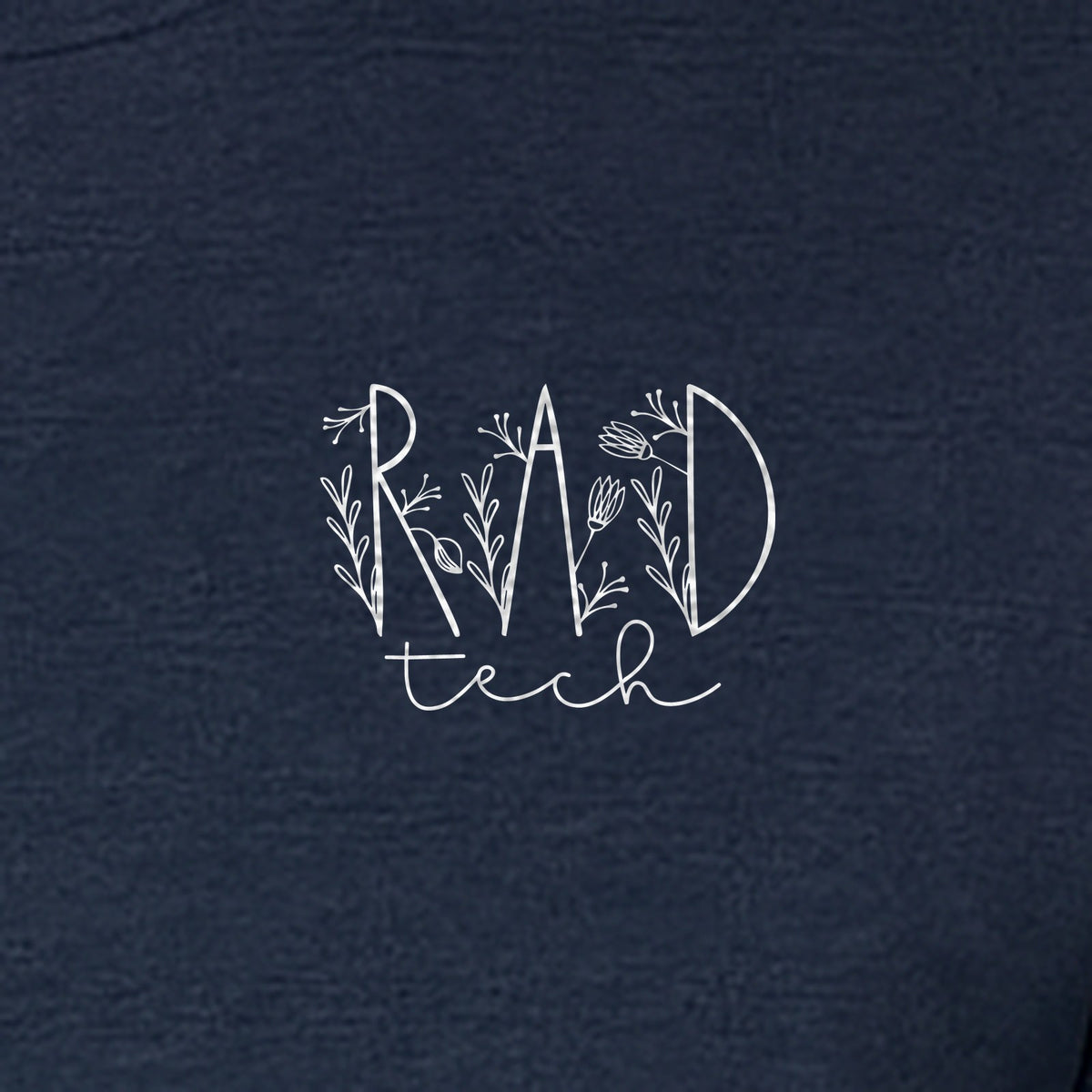 Rad Tech T-Shirt, Botanical Left Chest Radiology Technologist Gift for X-Ray Staff