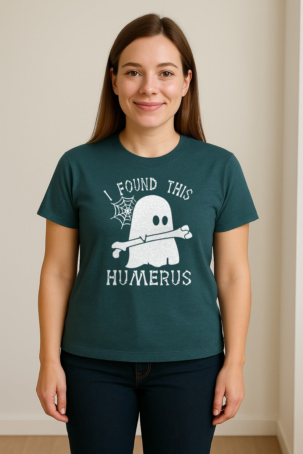 Medical Skeleton T-Shirt, I Found This Humerus Bone Pun Ghost Design for Nurses and Doctors