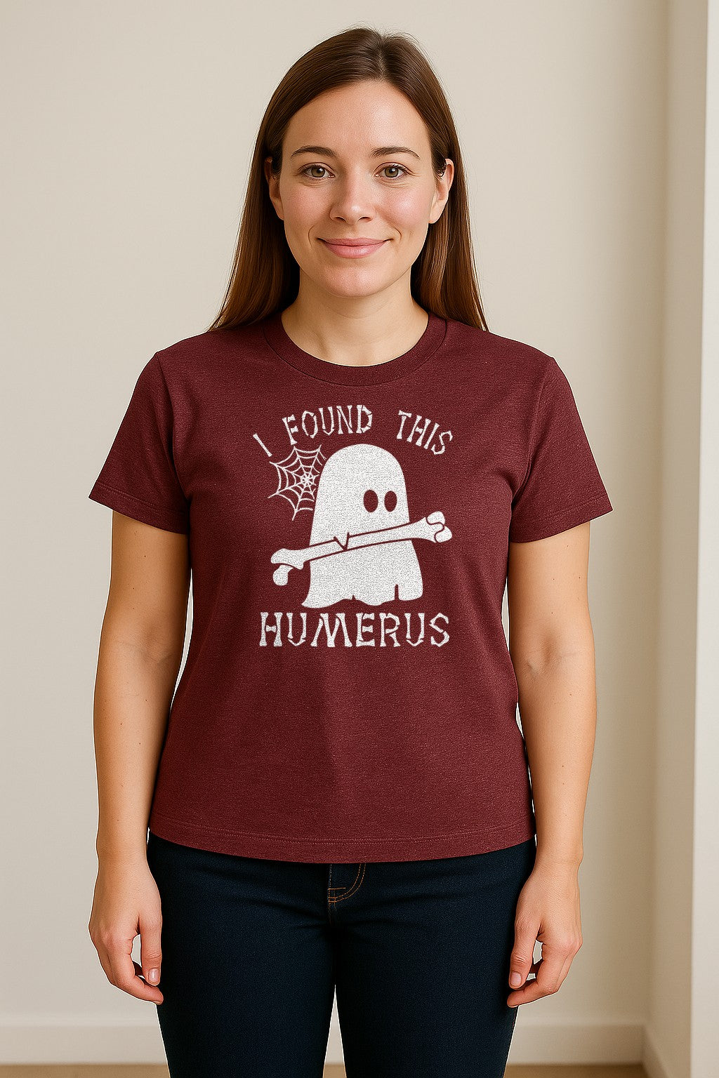 Medical Skeleton T-Shirt, I Found This Humerus Bone Pun Ghost Design for Nurses and Doctors