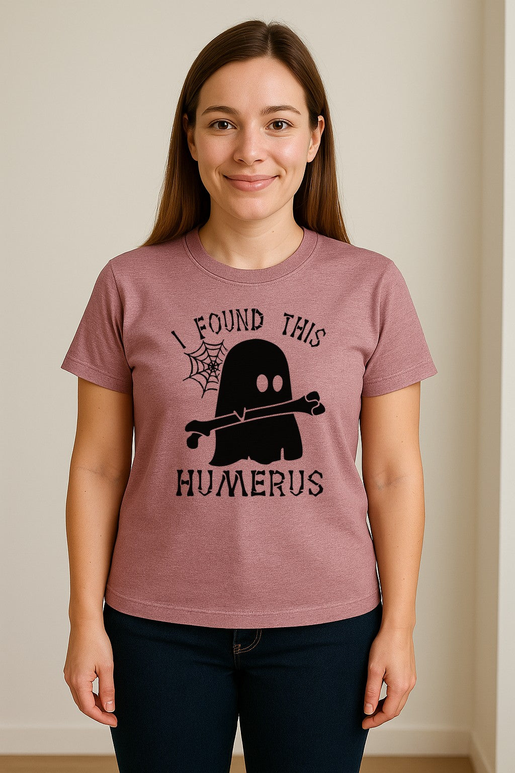 Medical Skeleton T-Shirt, I Found This Humerus Bone Pun Ghost Design for Nurses and Doctors