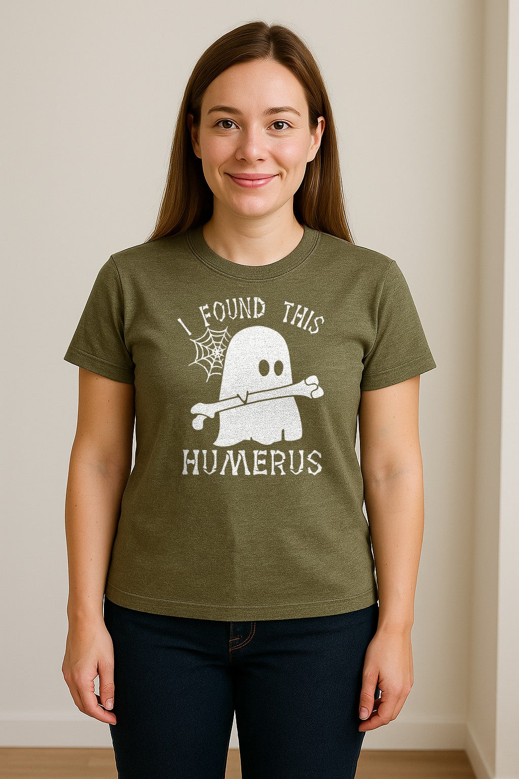 Medical Skeleton T-Shirt, I Found This Humerus Bone Pun Ghost Design for Nurses and Doctors