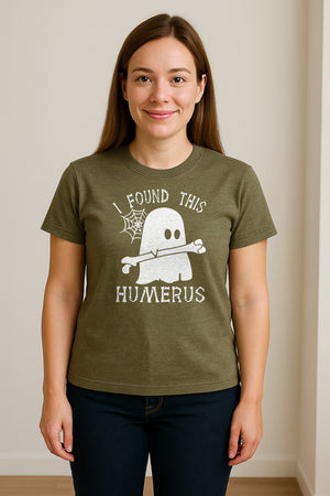 Medical Skeleton T-Shirt, I Found This Humerus Bone Pun Ghost Design for Nurses and Doctors