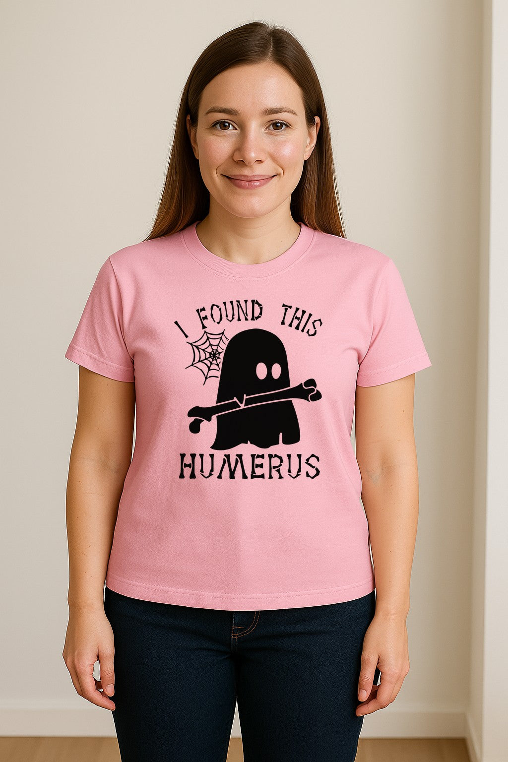 Medical Skeleton T-Shirt, I Found This Humerus Bone Pun Ghost Design for Nurses and Doctors