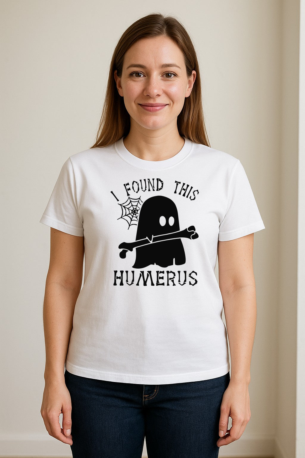 Medical Skeleton T-Shirt, I Found This Humerus Bone Pun Ghost Design for Nurses and Doctors