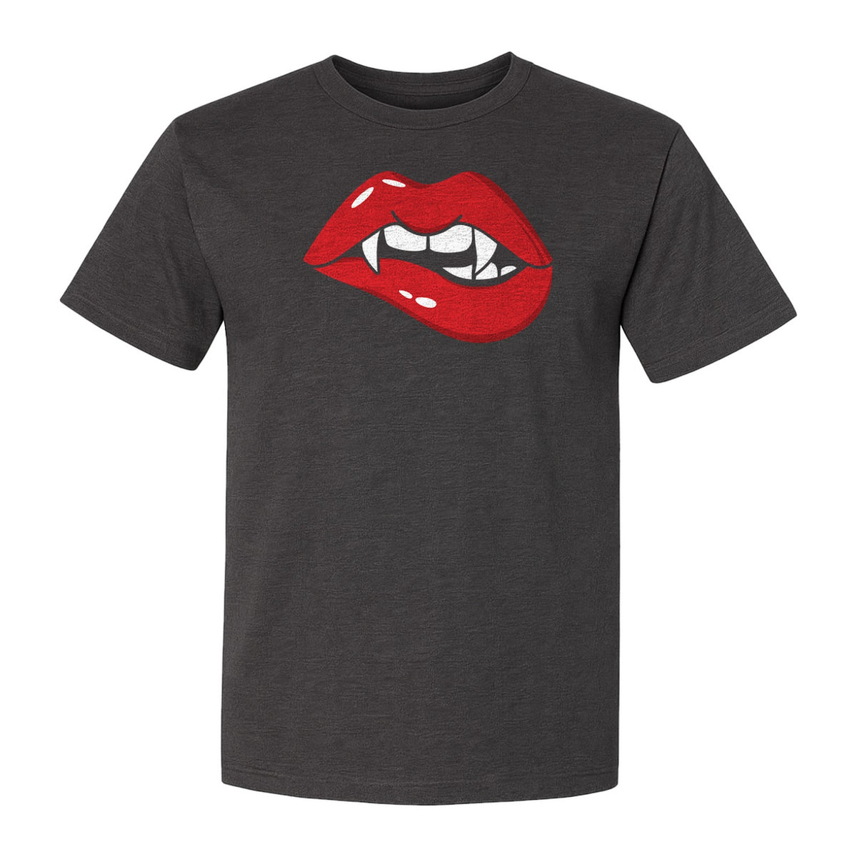 Vampire Lips T-Shirt, Spooky Fang Graphic for Halloween Parties and Gothic Style Fans