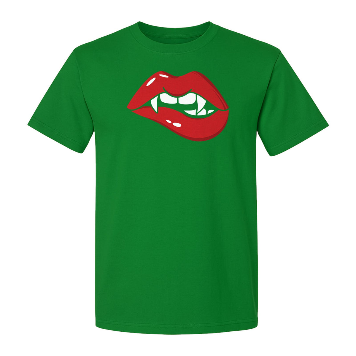 Vampire Lips T-Shirt, Spooky Fang Graphic for Halloween Parties and Gothic Style Fans