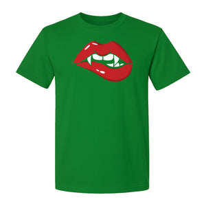 Vampire Lips T-Shirt, Spooky Fang Graphic for Halloween Parties and Gothic Style Fans
