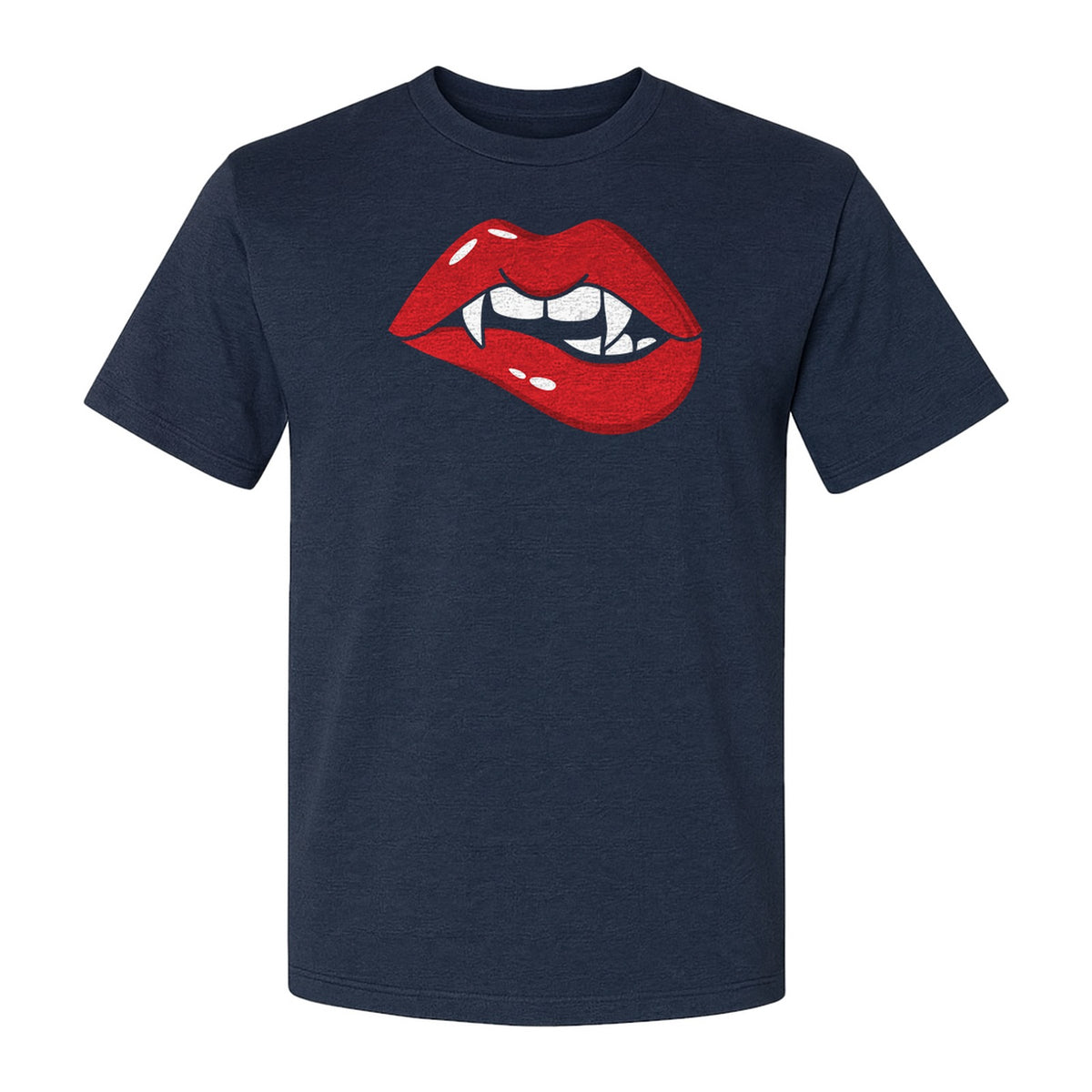 Vampire Lips T-Shirt, Spooky Fang Graphic for Halloween Parties and Gothic Style Fans