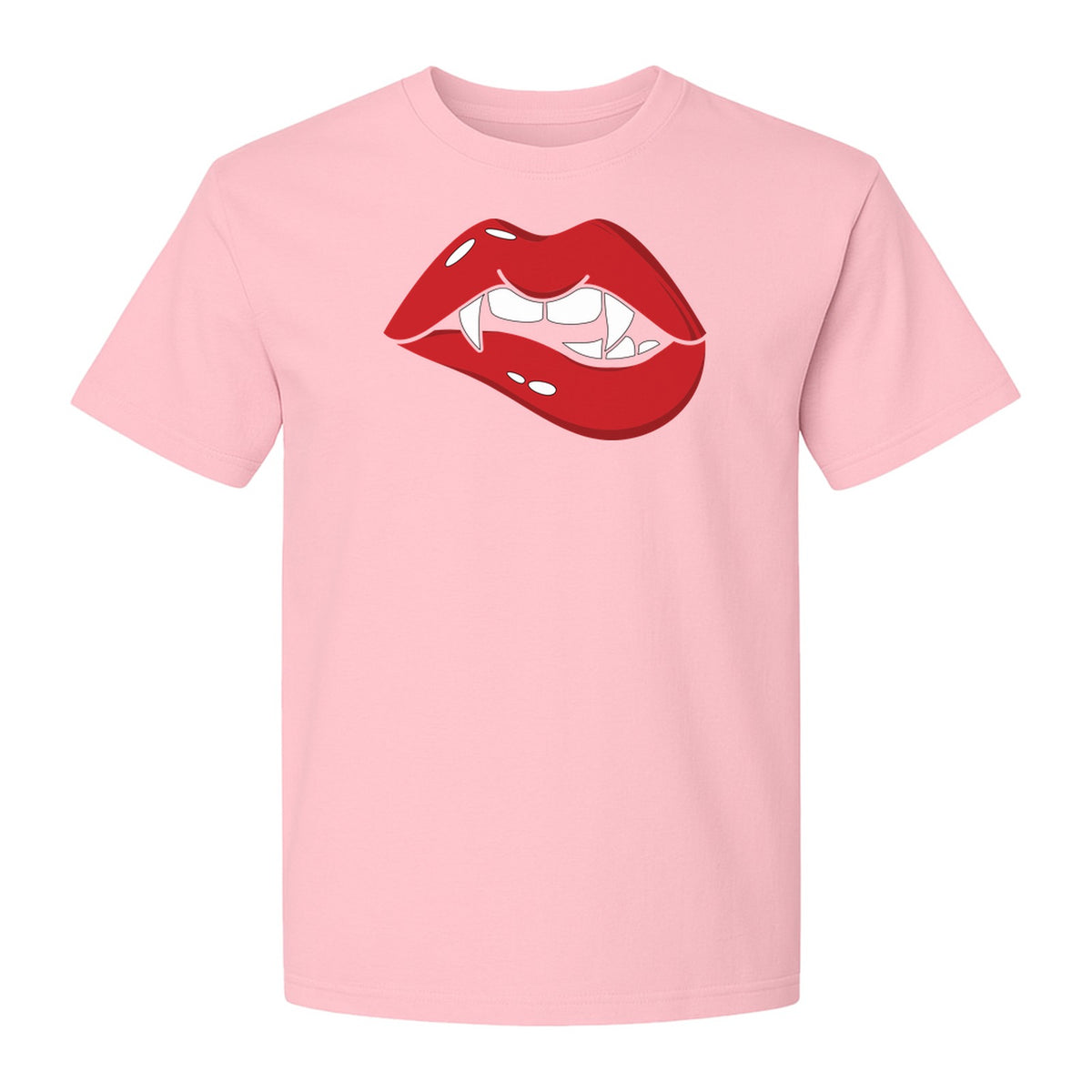 Vampire Lips T-Shirt, Spooky Fang Graphic for Halloween Parties and Gothic Style Fans