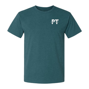 Physical Therapist PT T-Shirt, Small Left Chest Typography for Therapy Professionals