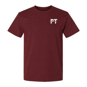 Physical Therapist PT T-Shirt, Small Left Chest Typography for Therapy Professionals