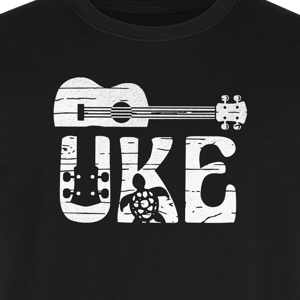 Ukulele T-Shirt, Distressed Uke Instrument Graphic for Musicians and Music Lovers