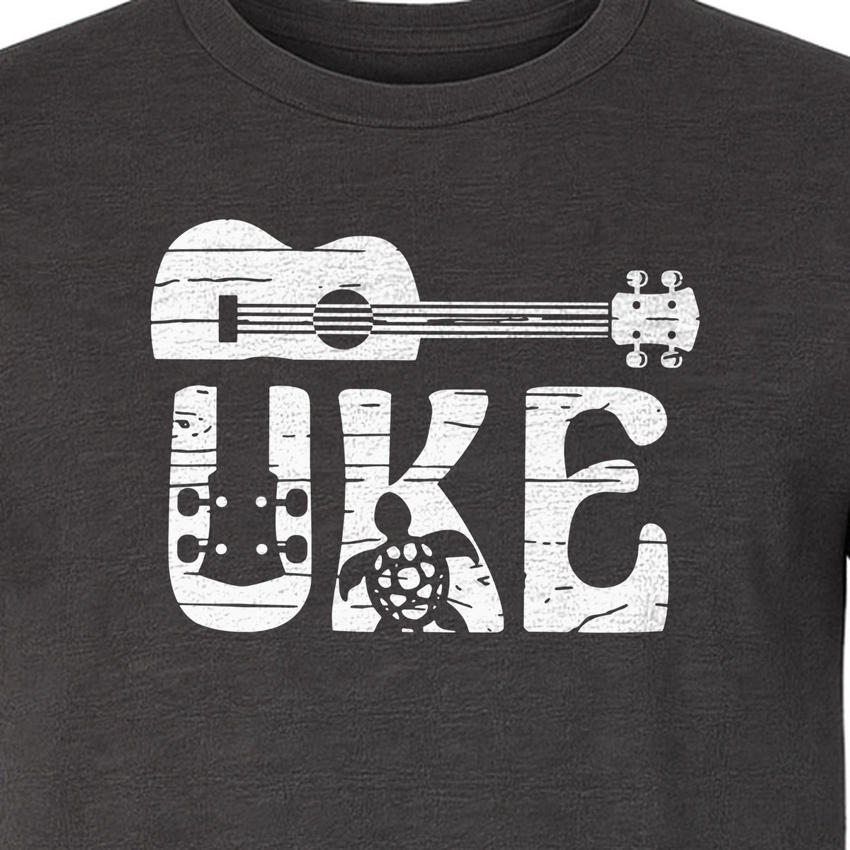 Ukulele T-Shirt, Distressed Uke Instrument Graphic for Musicians and Music Lovers