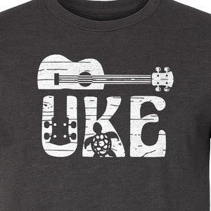 Ukulele T-Shirt, Distressed Uke Instrument Graphic for Musicians and Music Lovers