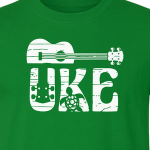 Ukulele T-Shirt, Distressed Uke Instrument Graphic for Musicians and Music Lovers