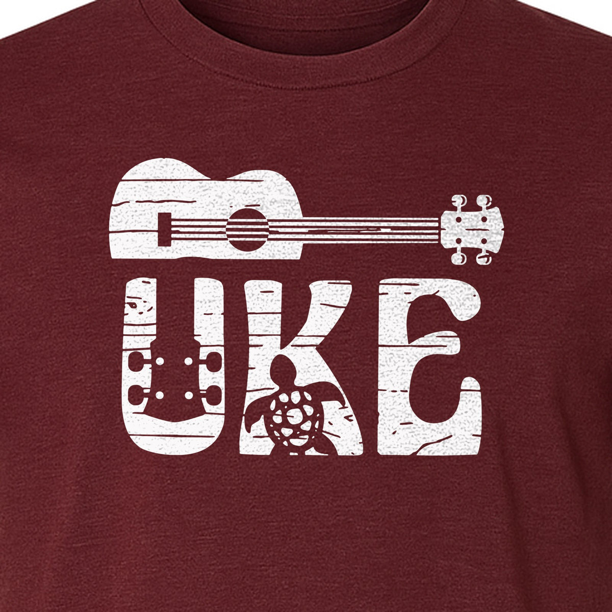 Ukulele T-Shirt, Distressed Uke Instrument Graphic for Musicians and Music Lovers