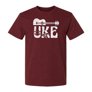 Ukulele T-Shirt, Distressed Uke Instrument Graphic for Musicians and Music Lovers