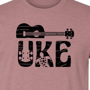 Ukulele T-Shirt, Distressed Uke Instrument Graphic for Musicians and Music Lovers
