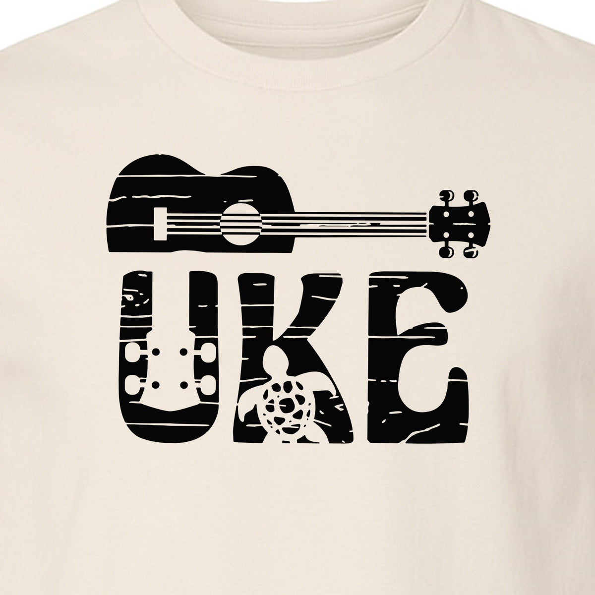Ukulele T-Shirt, Distressed Uke Instrument Graphic for Musicians and Music Lovers