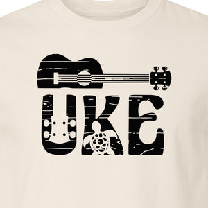 Ukulele T-Shirt, Distressed Uke Instrument Graphic for Musicians and Music Lovers