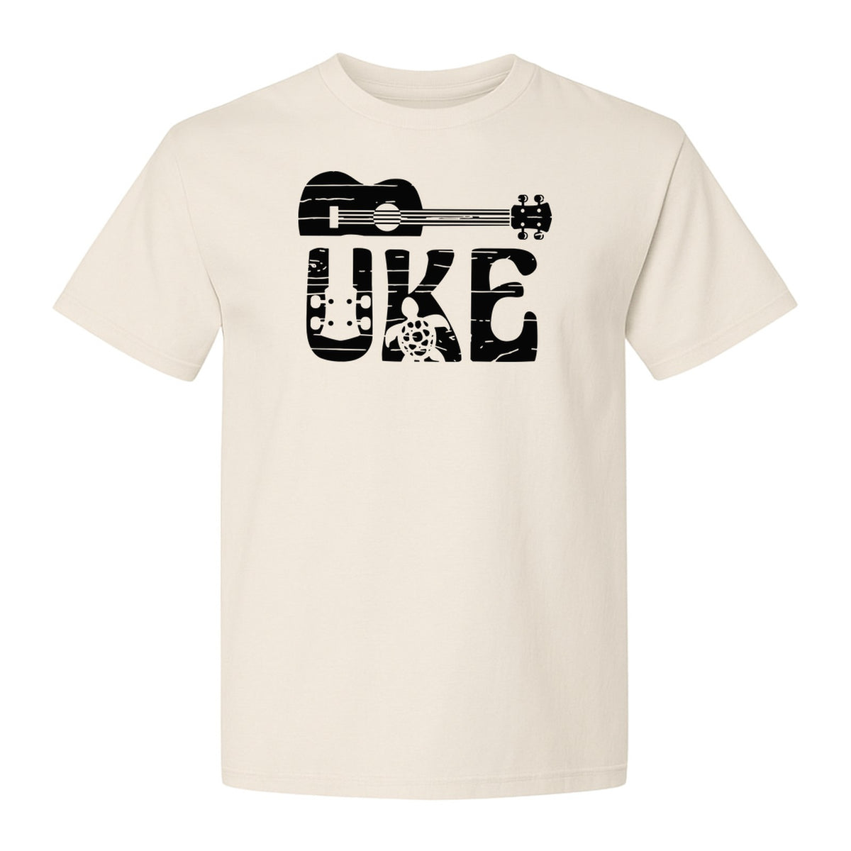 Ukulele T-Shirt, Distressed Uke Instrument Graphic for Musicians and Music Lovers