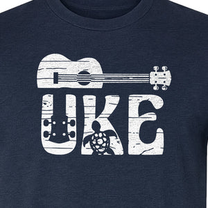 Ukulele T-Shirt, Distressed Uke Instrument Graphic for Musicians and Music Lovers