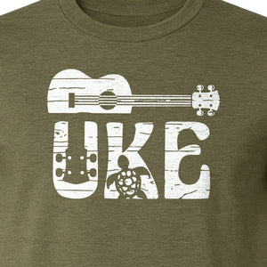 Ukulele T-Shirt, Distressed Uke Instrument Graphic for Musicians and Music Lovers