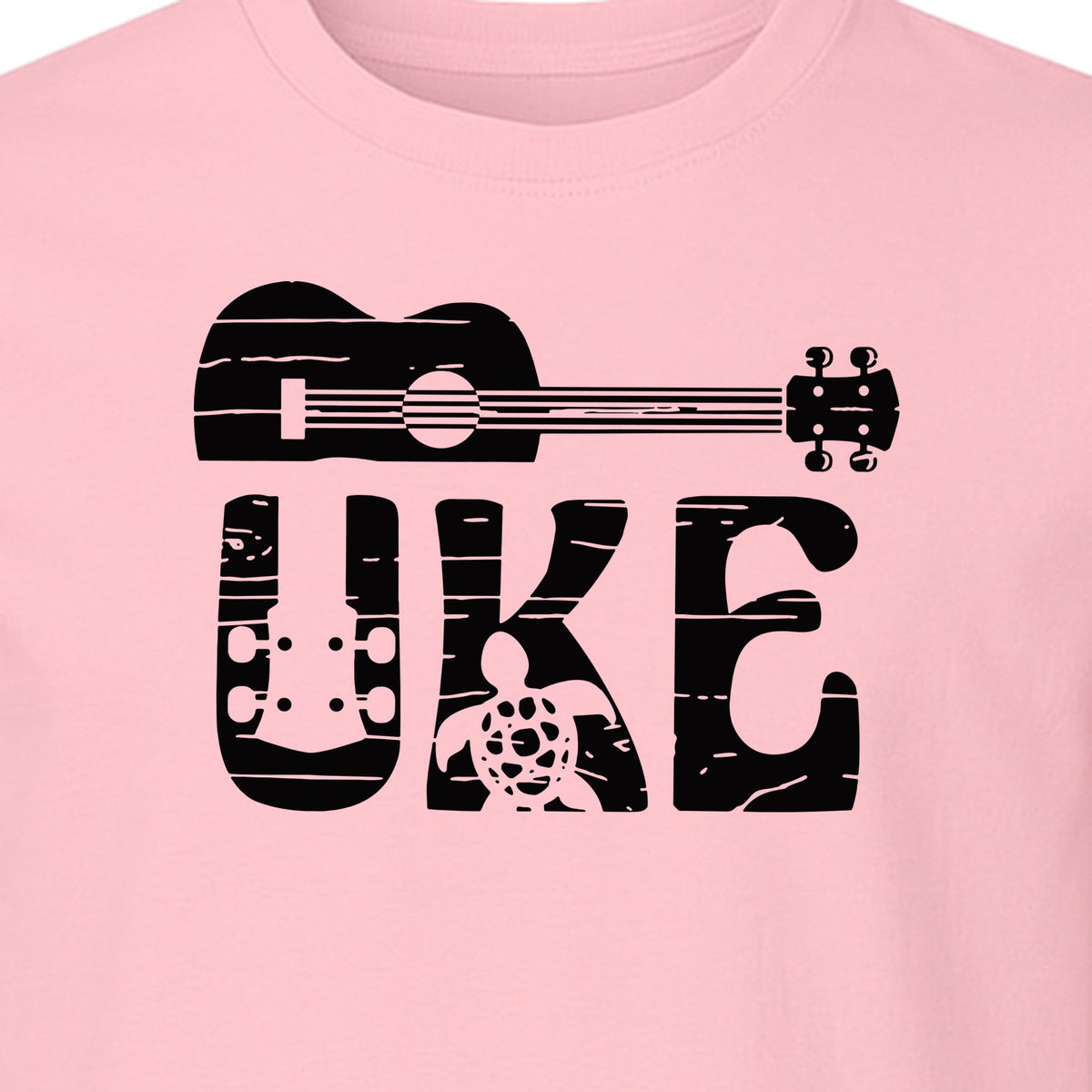 Ukulele T-Shirt, Distressed Uke Instrument Graphic for Musicians and Music Lovers