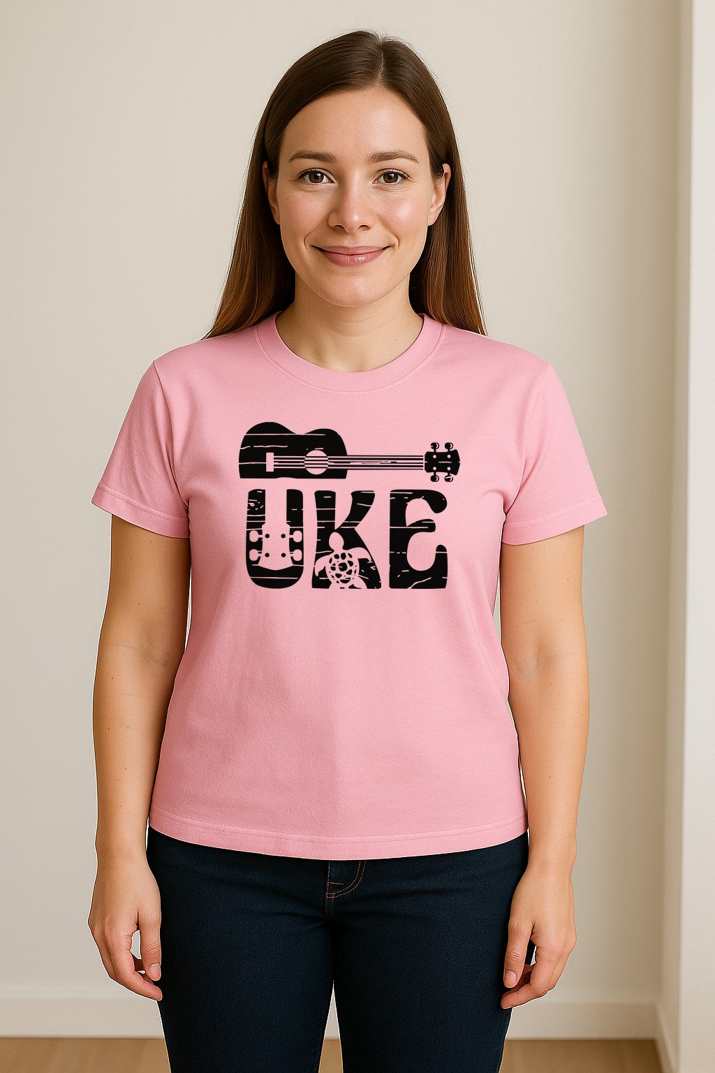 Ukulele T-Shirt, Distressed Uke Instrument Graphic for Musicians and Music Lovers