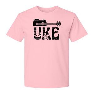 Ukulele T-Shirt, Distressed Uke Instrument Graphic for Musicians and Music Lovers