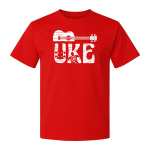 Ukulele T-Shirt, Distressed Uke Instrument Graphic for Musicians and Music Lovers