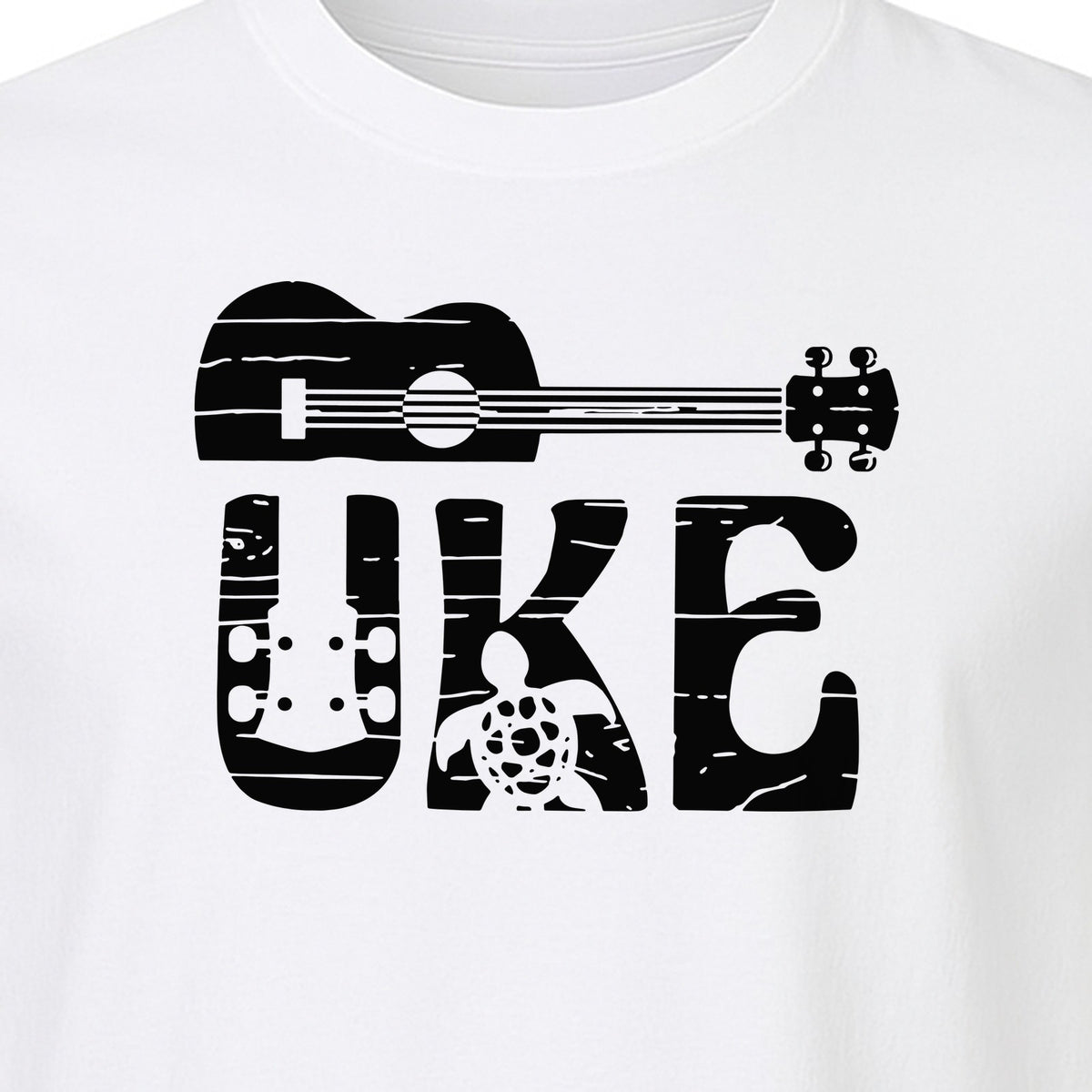Ukulele T-Shirt, Distressed Uke Instrument Graphic for Musicians and Music Lovers