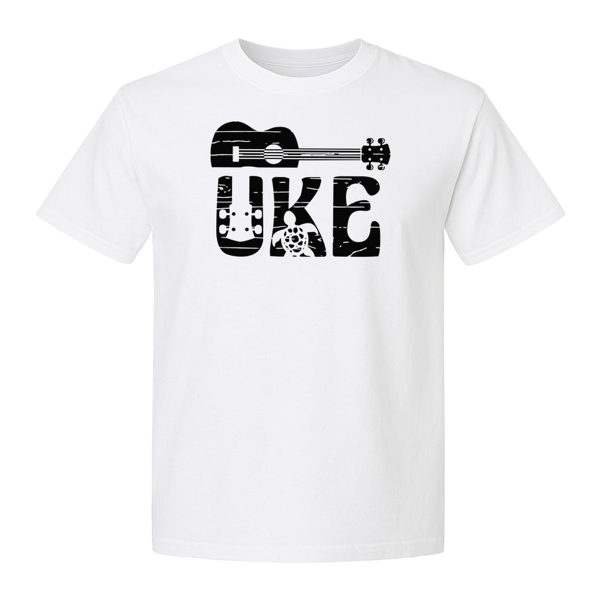 Ukulele T-Shirt, Distressed Uke Instrument Graphic for Musicians and Music Lovers