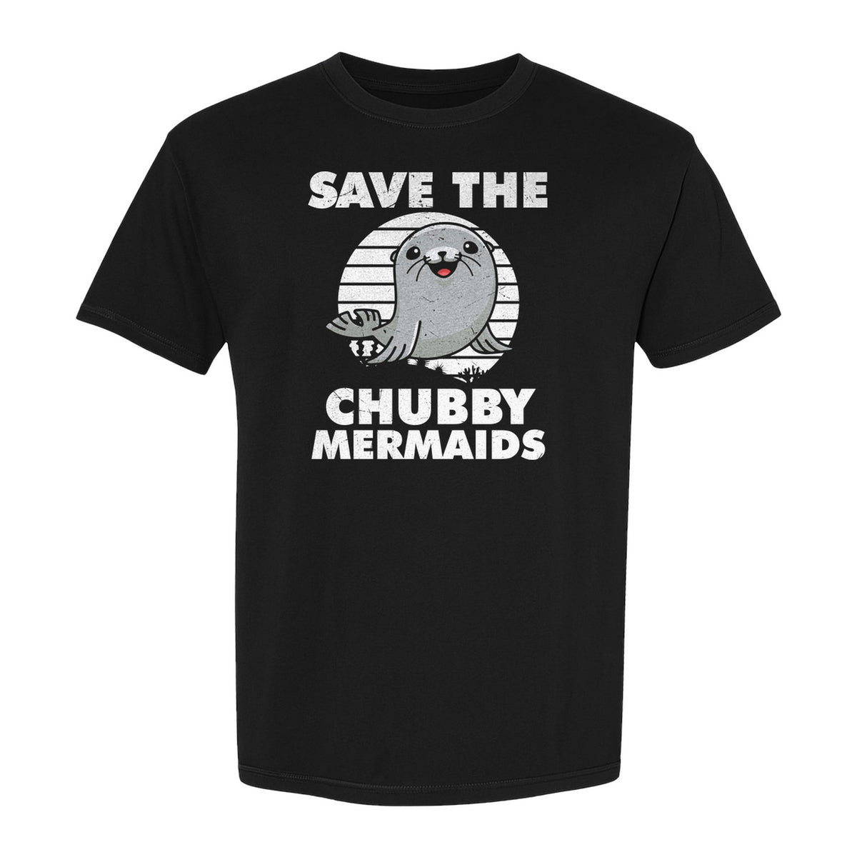 Seal T-Shirt, Save The Chubby Mermaids Graphic for Ocean Animal Lovers