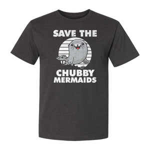 Seal T-Shirt, Save The Chubby Mermaids Graphic for Ocean Animal Lovers